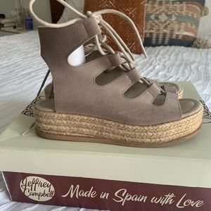 Jeffery Campbell lace up platform Espadrille